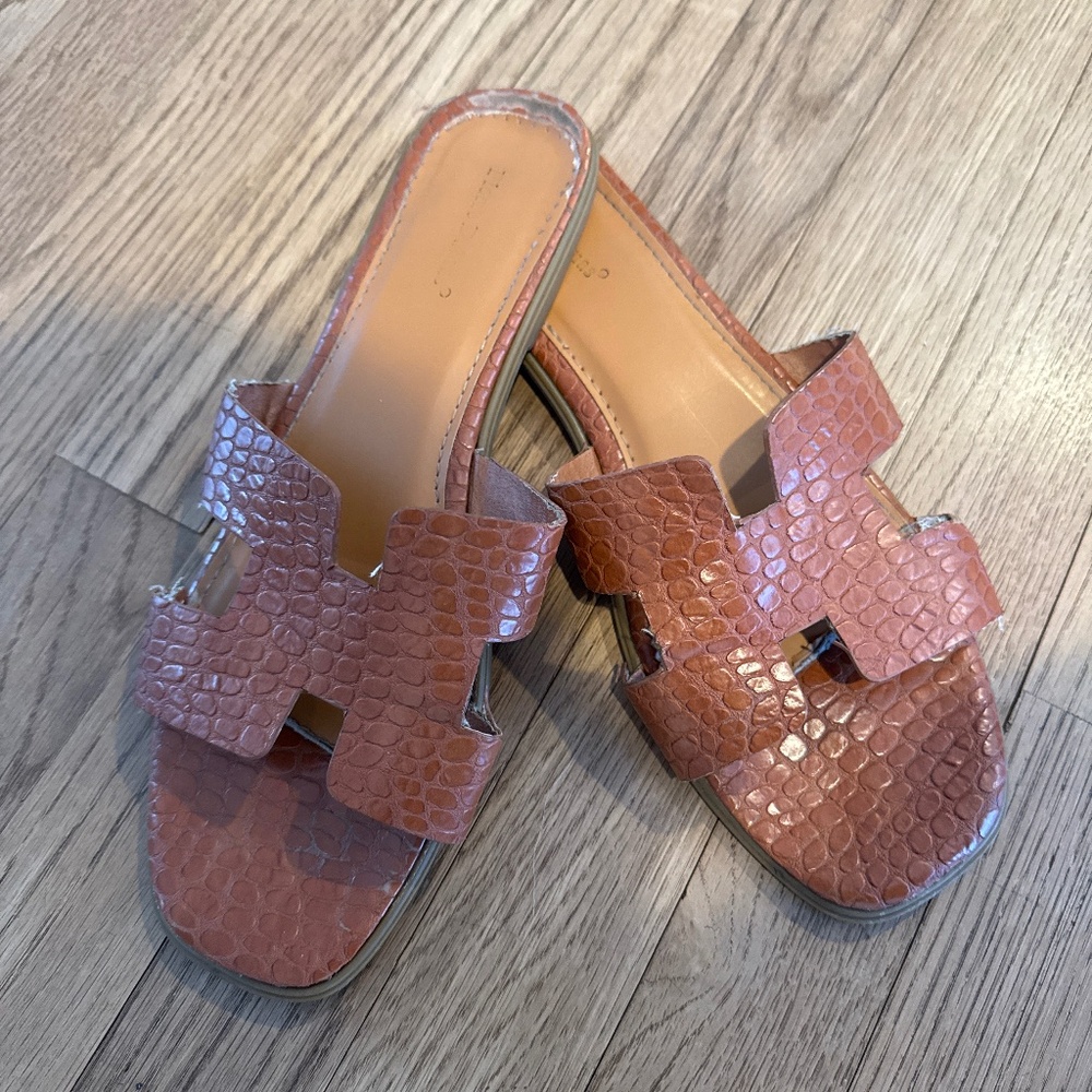 Pierre Dumas Brown Mules Sandals